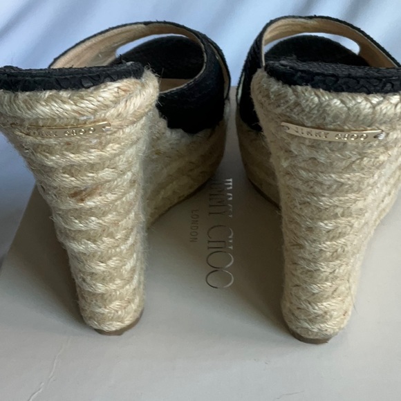 Jimmy Choo Wedge Sandals 37/7 - Picture 2 of 7